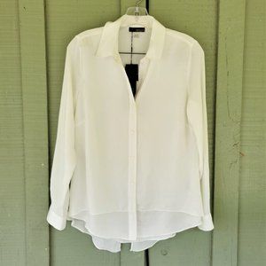NWT RENUAR Canada Off White Button Down Shirt Top XS